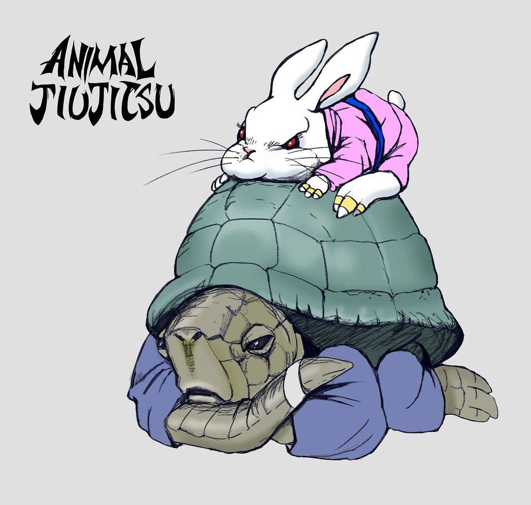 巴西柔术卡通动物图片