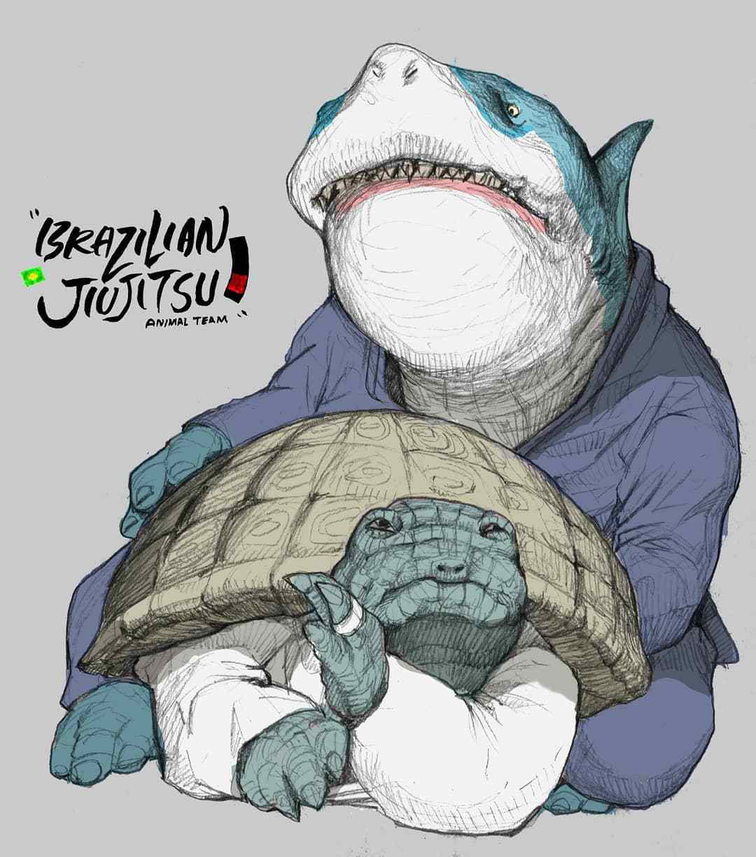 jiujitsu animal team & sports巴西柔术动物海报集