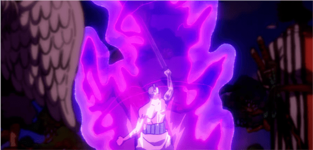 原创海贼王46亿与43亿结盟索隆首秀名刀阎魔紫色剑气覆盖全身