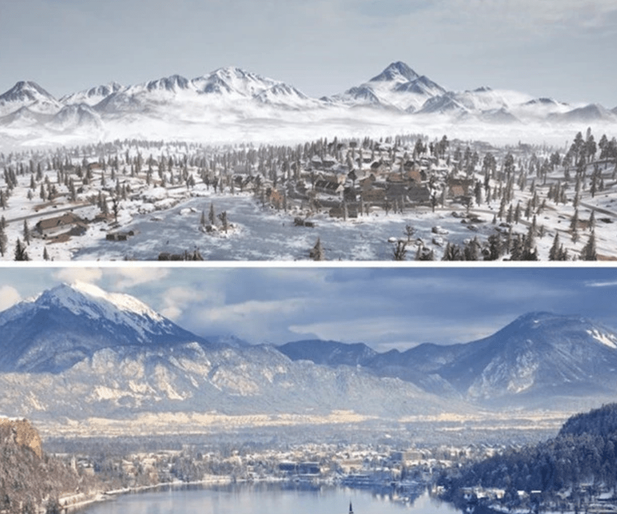 和平精英风景图雪地图片