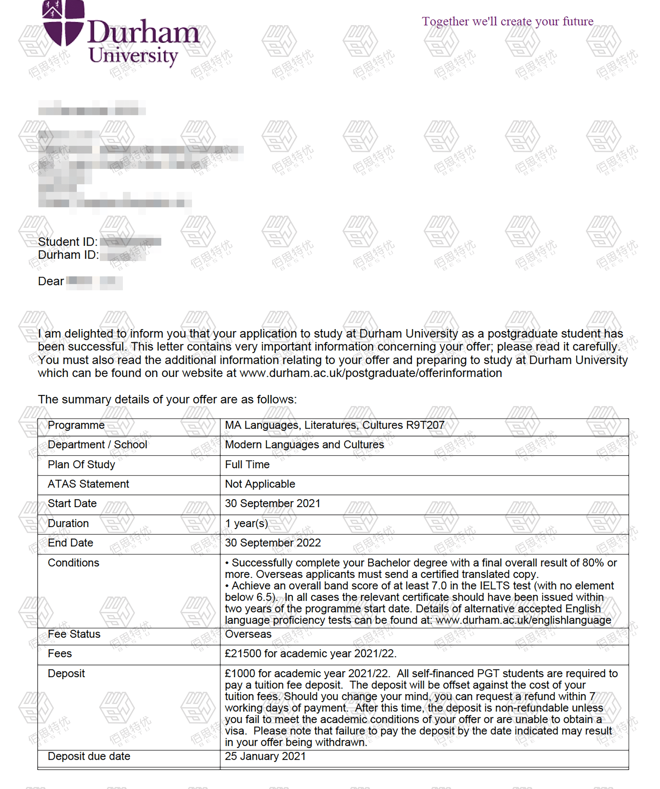 offer分享在英国华威大学北京办公室和联合国教科文组织都有全职工作