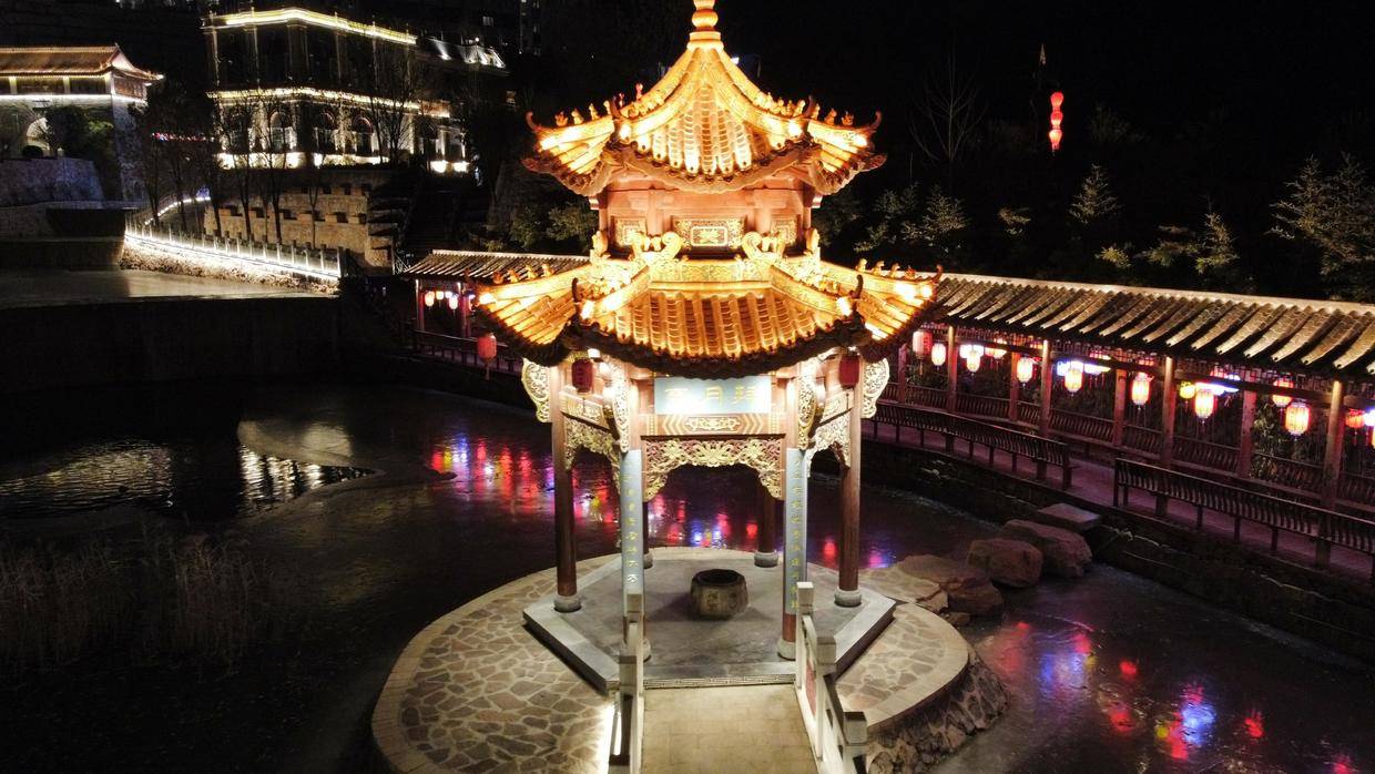 工作是工作,生活是生活丨河北石家庄西部长青德明古镇夜景欣赏