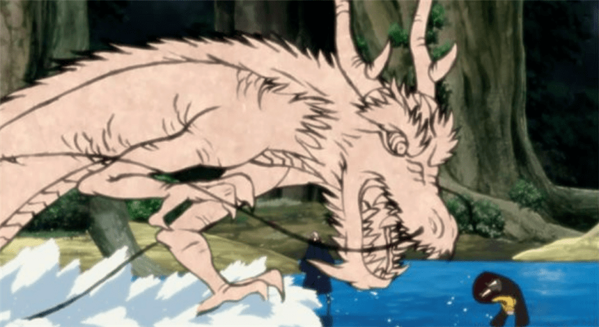 鬼凤是罕见的烟系忍者,他能够从手上的烟雾炮中使出一种龙状烟雾,不仅