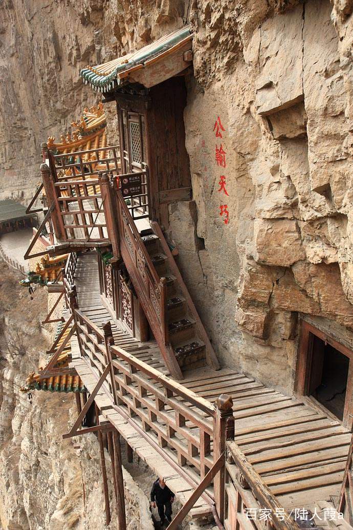 原创山西恒山悬空寺悬空1500年不倒你被欺骗到了吗