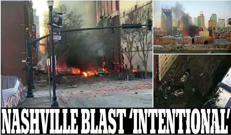美国圣诞节大爆炸纳什维尔建筑物严重受损fbi启动调查蓄意汽车炸弹