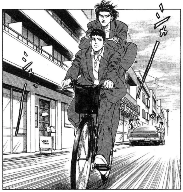 搞笑漫画装13失败遭自行车撞