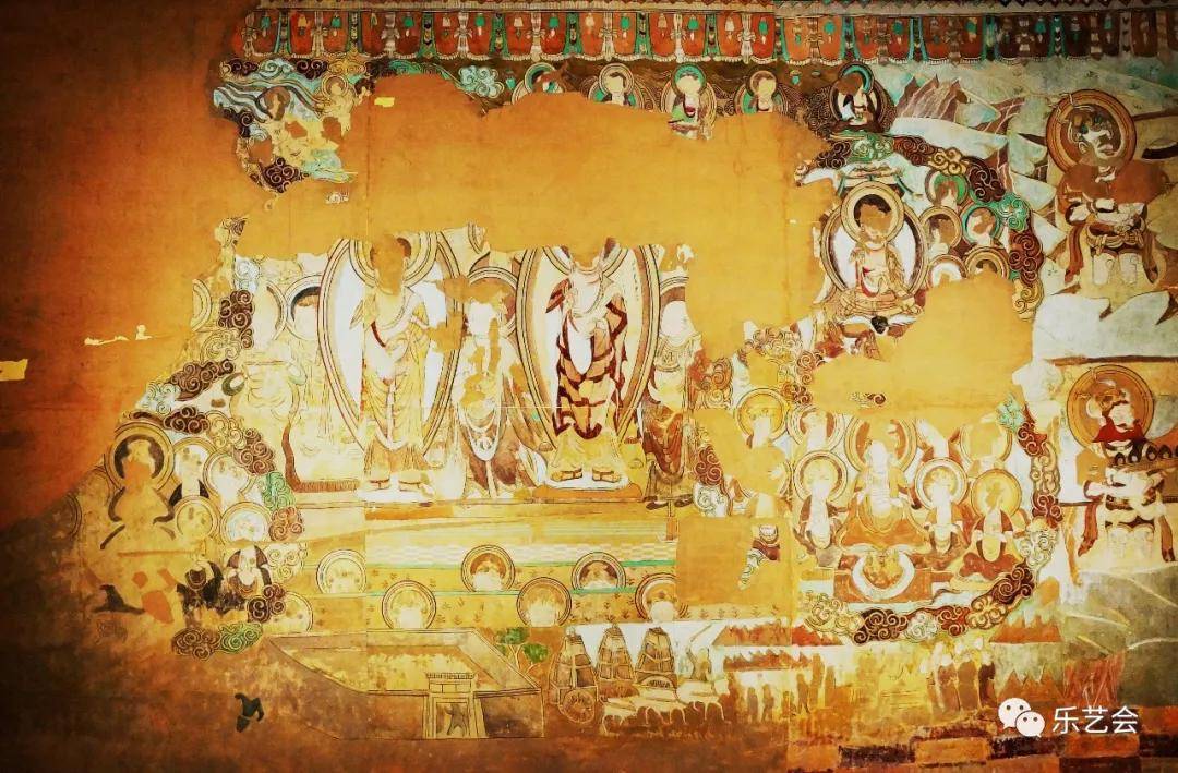 法华经变图 立佛像 西方净土变临摹：施隆多夫分享敦煌丝路展-搜狐大视野-搜狐新闻