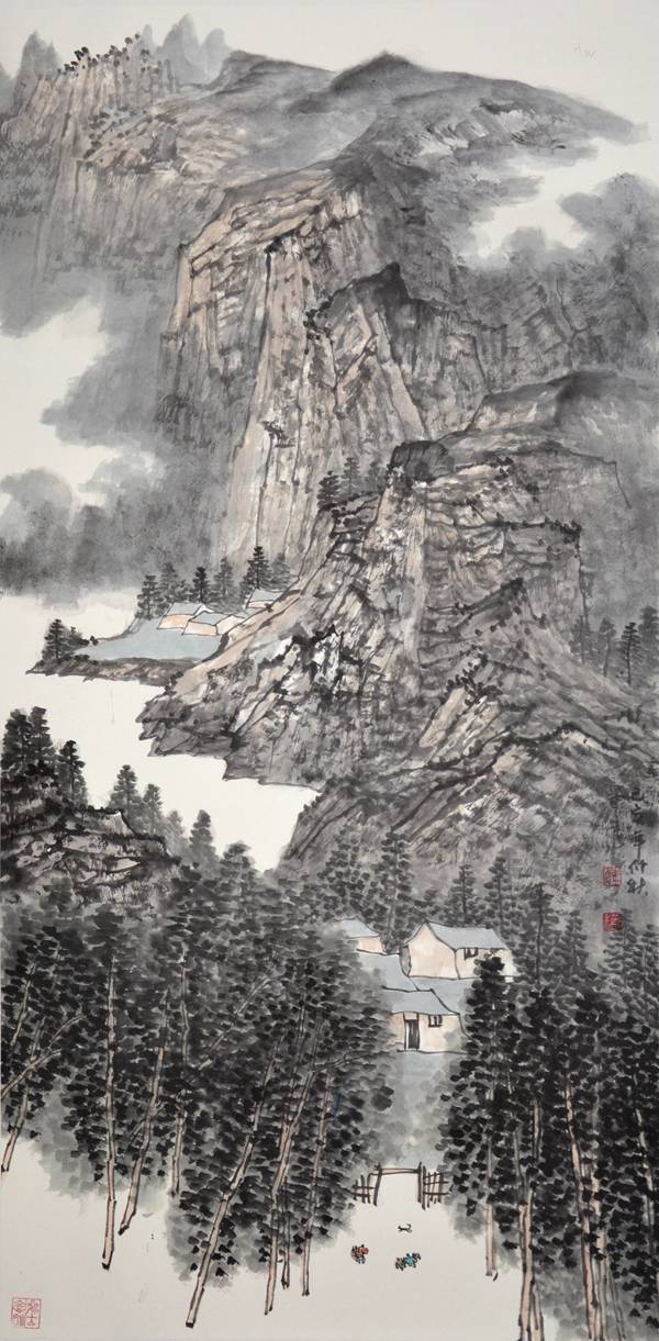 雄健质实 凝练清远——说李军生山水画_cm