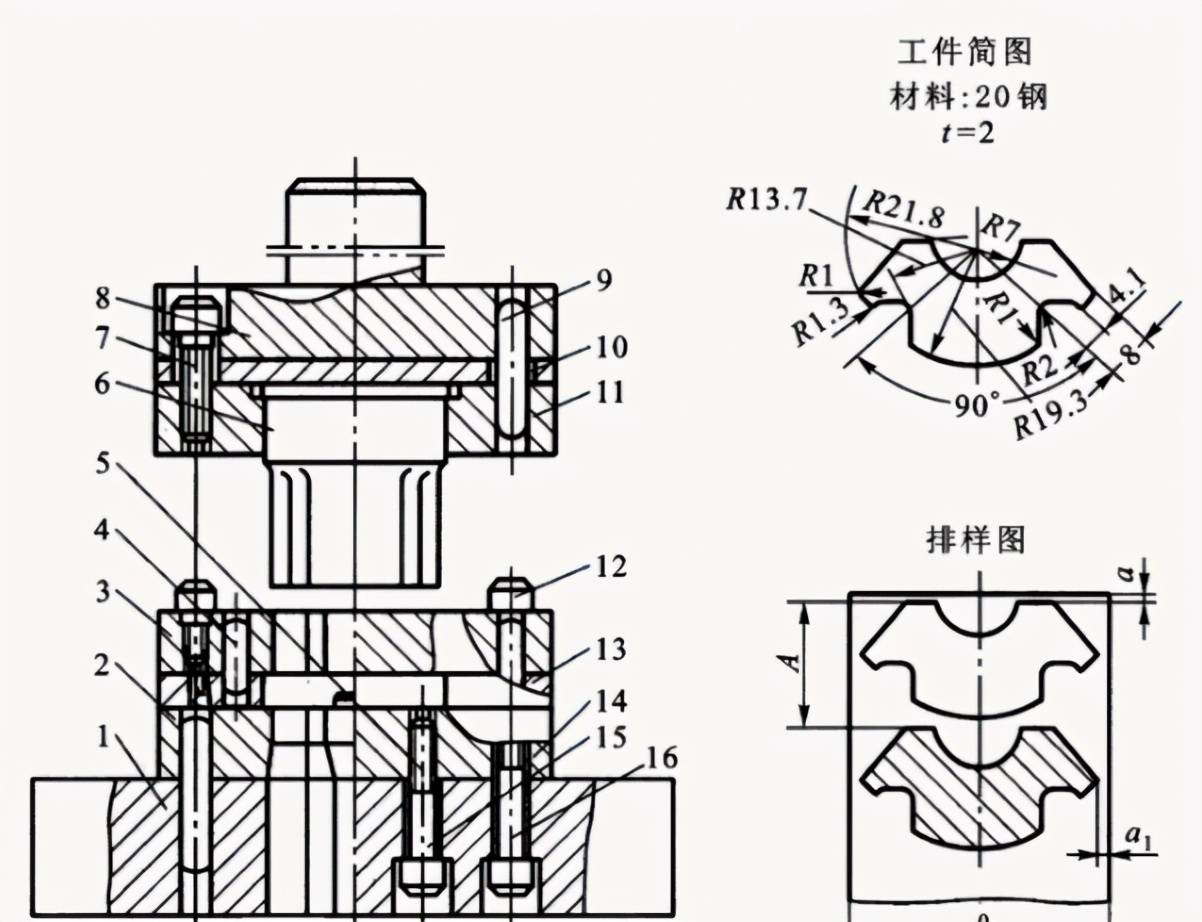 五金汽车冲压模具之冲裁模的结构构造