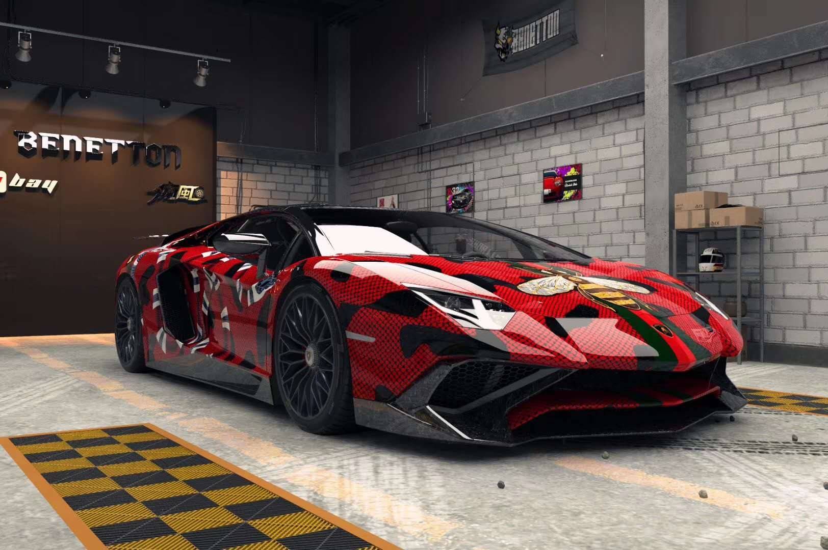 兰博基尼汽车改色私人定制小蜜蜂彩绘系列