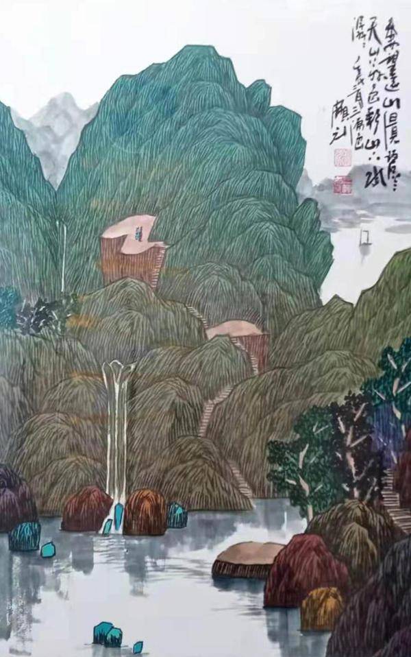 开拓中国色彩山水——记著名画家陈宝元