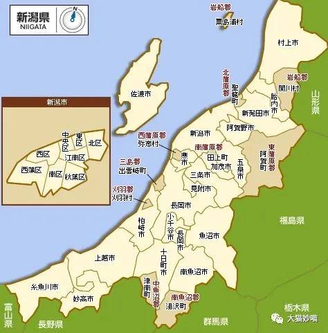 3公里,地处日本最长的河流信浓川与阿贺野川共同形成的广阔冲积平原.