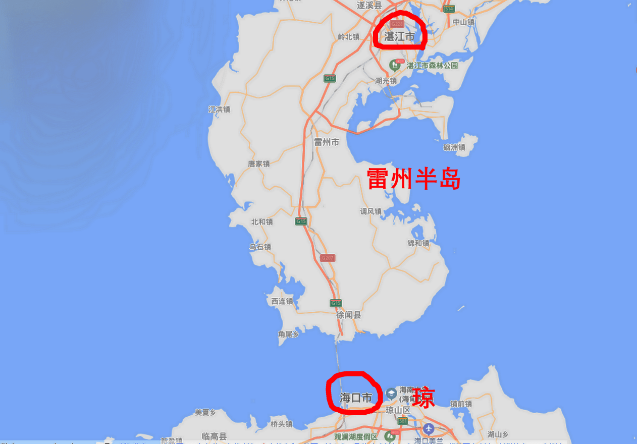 广东雷州半岛地图图片