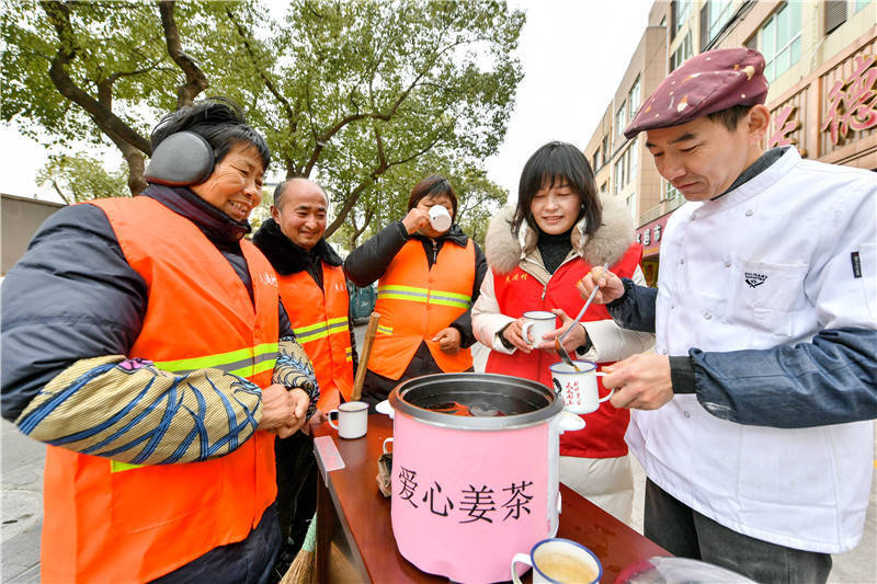 直击寒潮来袭后的湖州街头