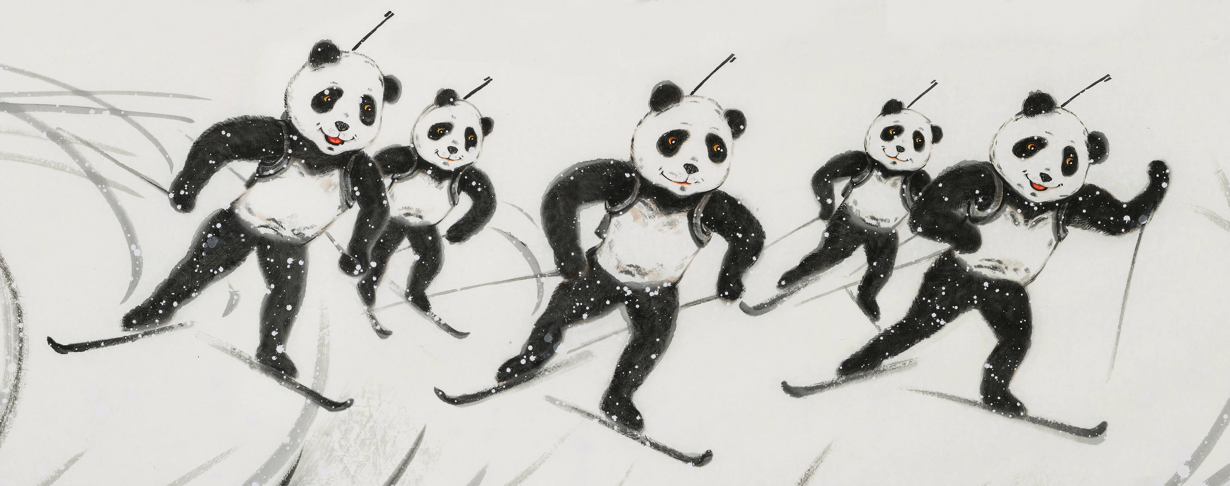熊猫刘中绘百米长卷赞北京冬奥讲述刘中创作《冰雪国宝万里图》的故事