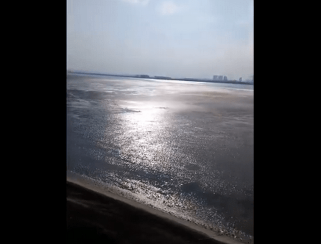 钱塘江都结冰了，青岛海边浪花也直接被冻住，市民拍下罕见一幕！