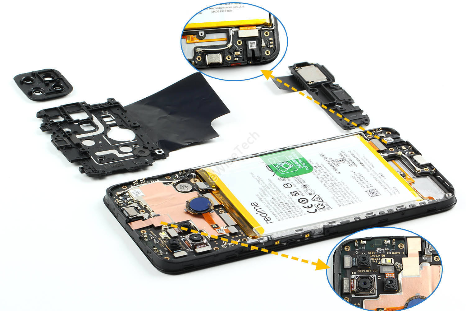 e拆解:千元5g realme q2i如何控制成本,实现998的售价_主板