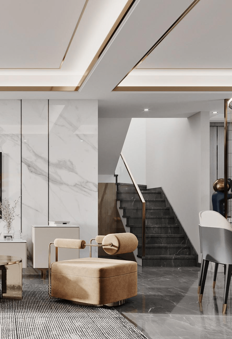 鸿迪·绿洲湾360㎡复式装修|现代轻奢风格,简约时尚彰显品质生活