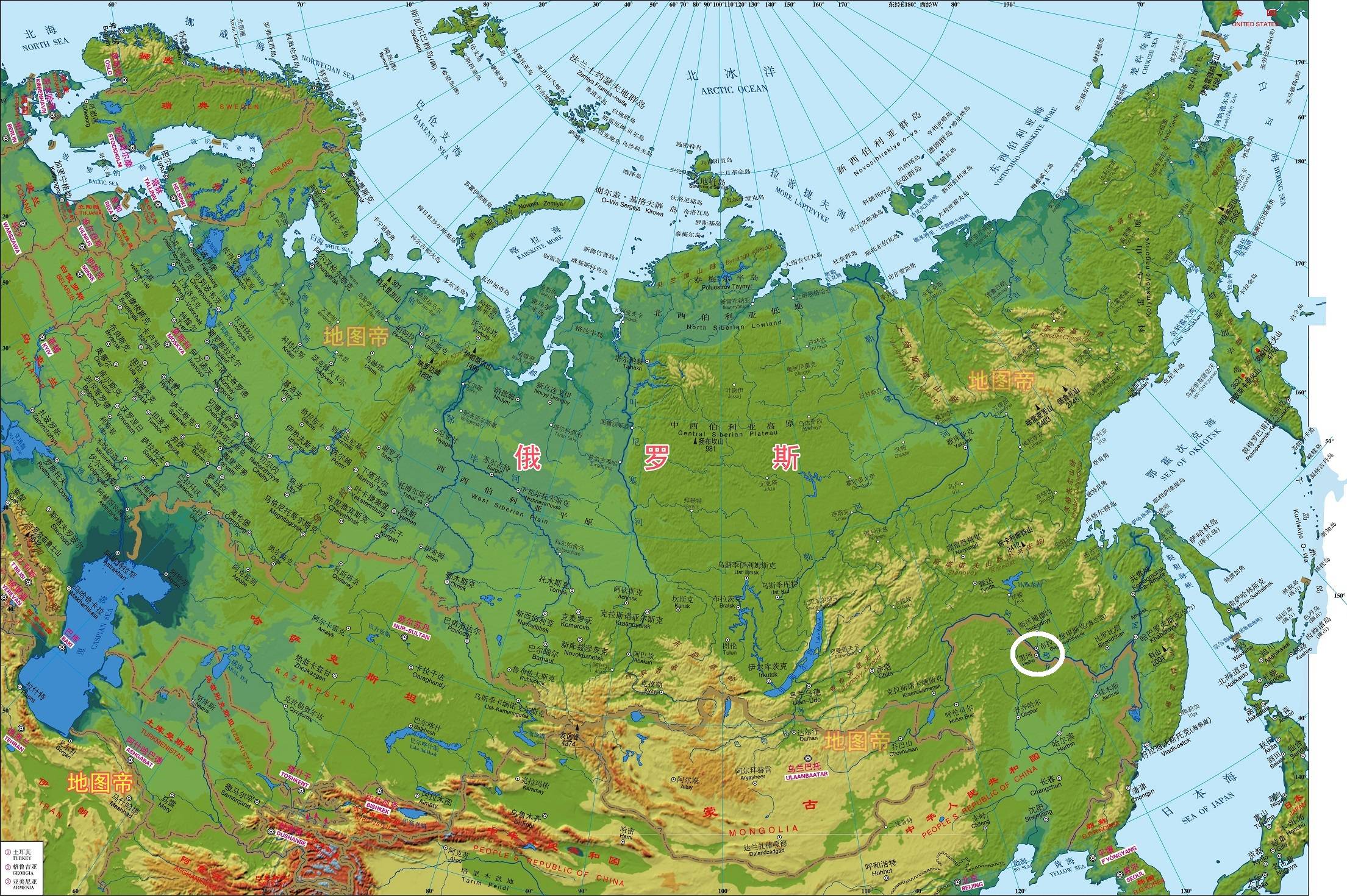 黑龙江俄罗斯地图图片