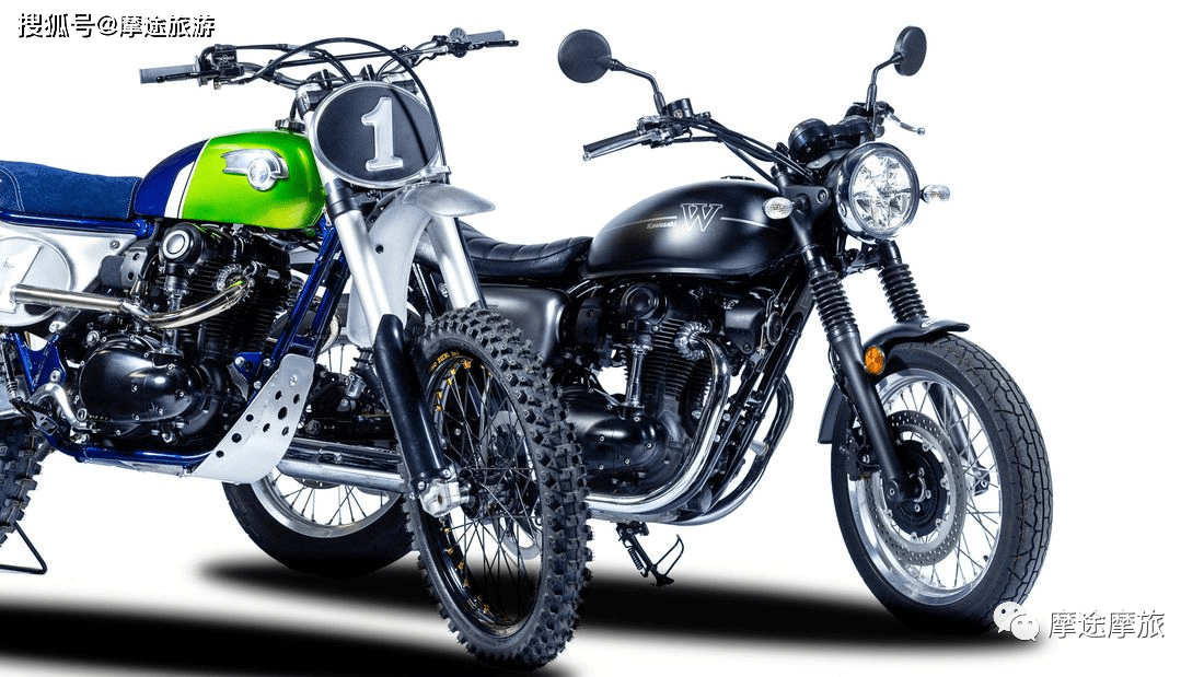 复古车的老派越野风川崎w800摩托老外巧手改装秀