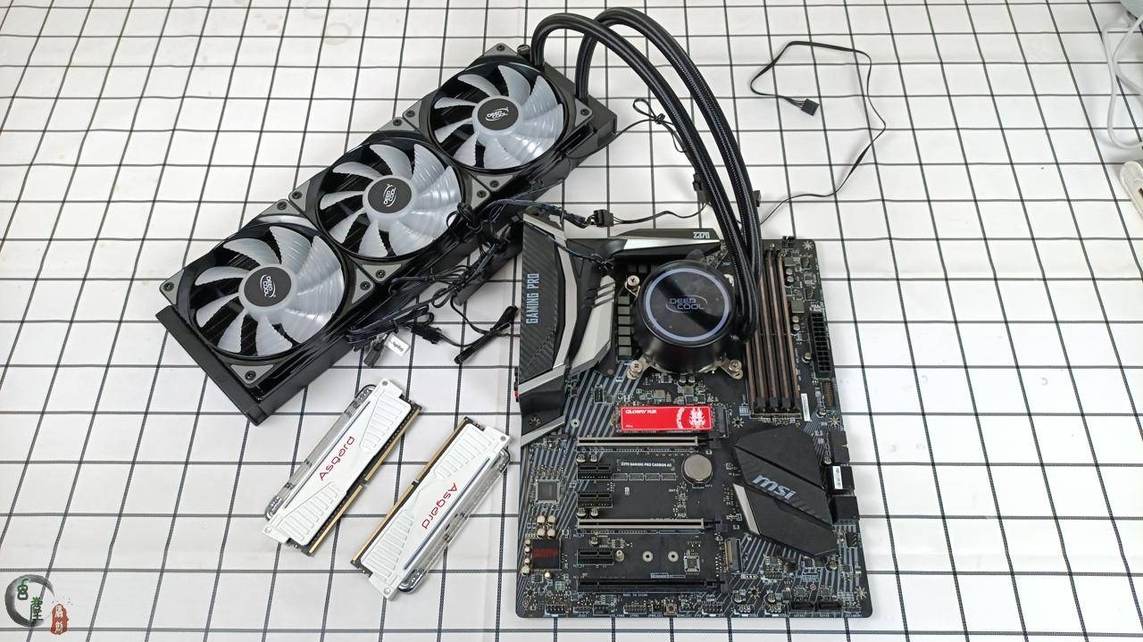 九州风神水元素360一体式水冷散热器安装完成后的效果展示.