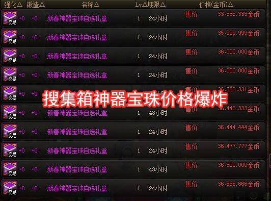 新春寶物神秘禮盒800萬,一套裡兩個就是1600萬,帶寶珠的稱號2300萬