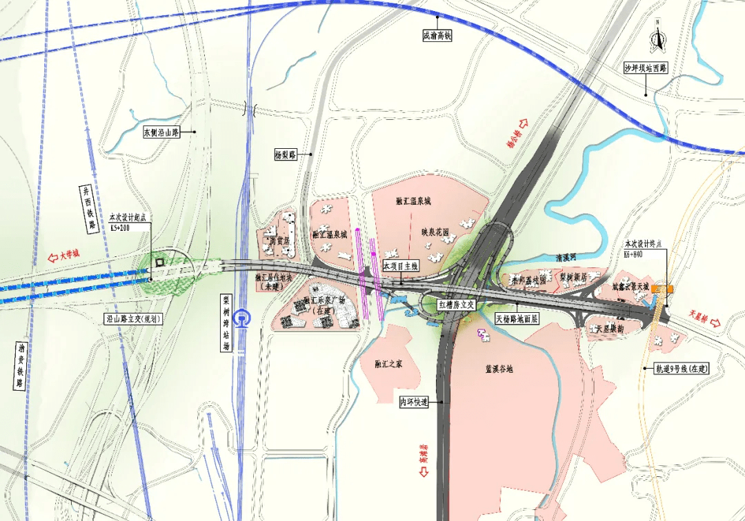 双碑滨江路规划图图片