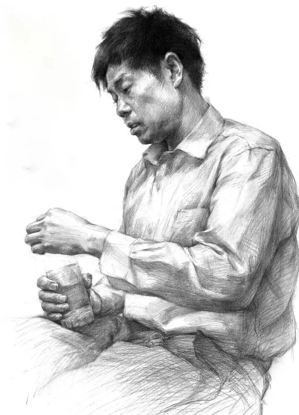 一幅素描带手半身像居然考察了这么多要点怪不得美院都爱考