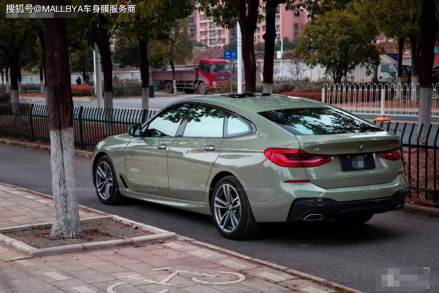 向往未来怀念过去改色卡其绿的宝马6gt