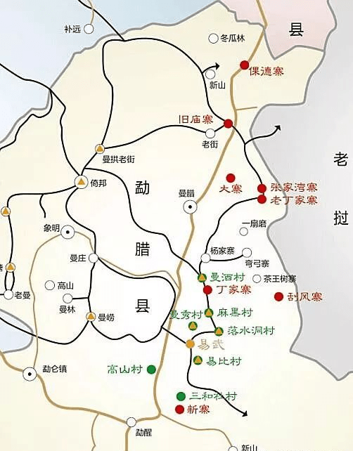 易武茶山地图高清图片