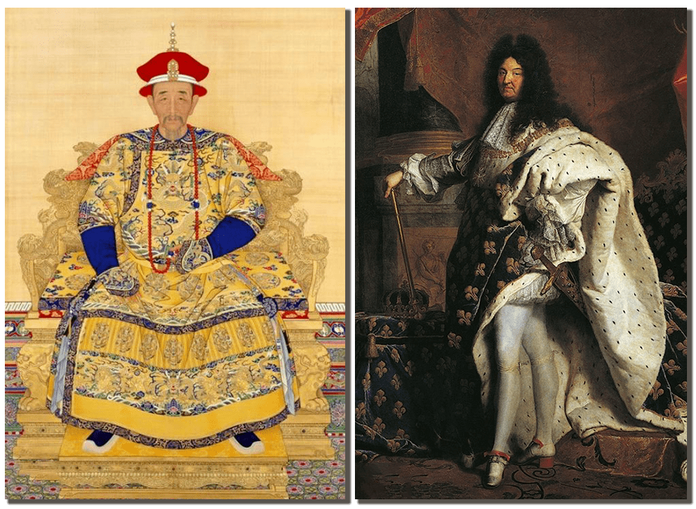康熙(图左) 路易十四(图右)在姜松出书介绍博物馆故事之前,市面上