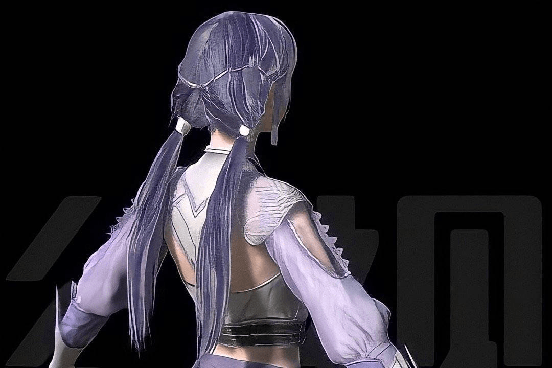 原创白沉香她真的来了,蓝发双马尾加高跟鞋,正脸还得再等一个星期