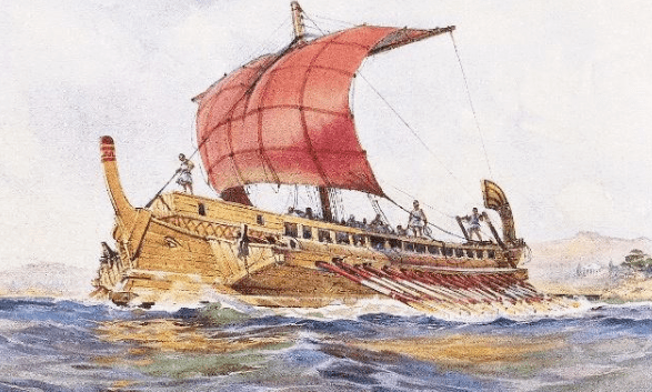 这种船有两个船体,24米宽,这个规格是包含四个掌舵桨在内的.