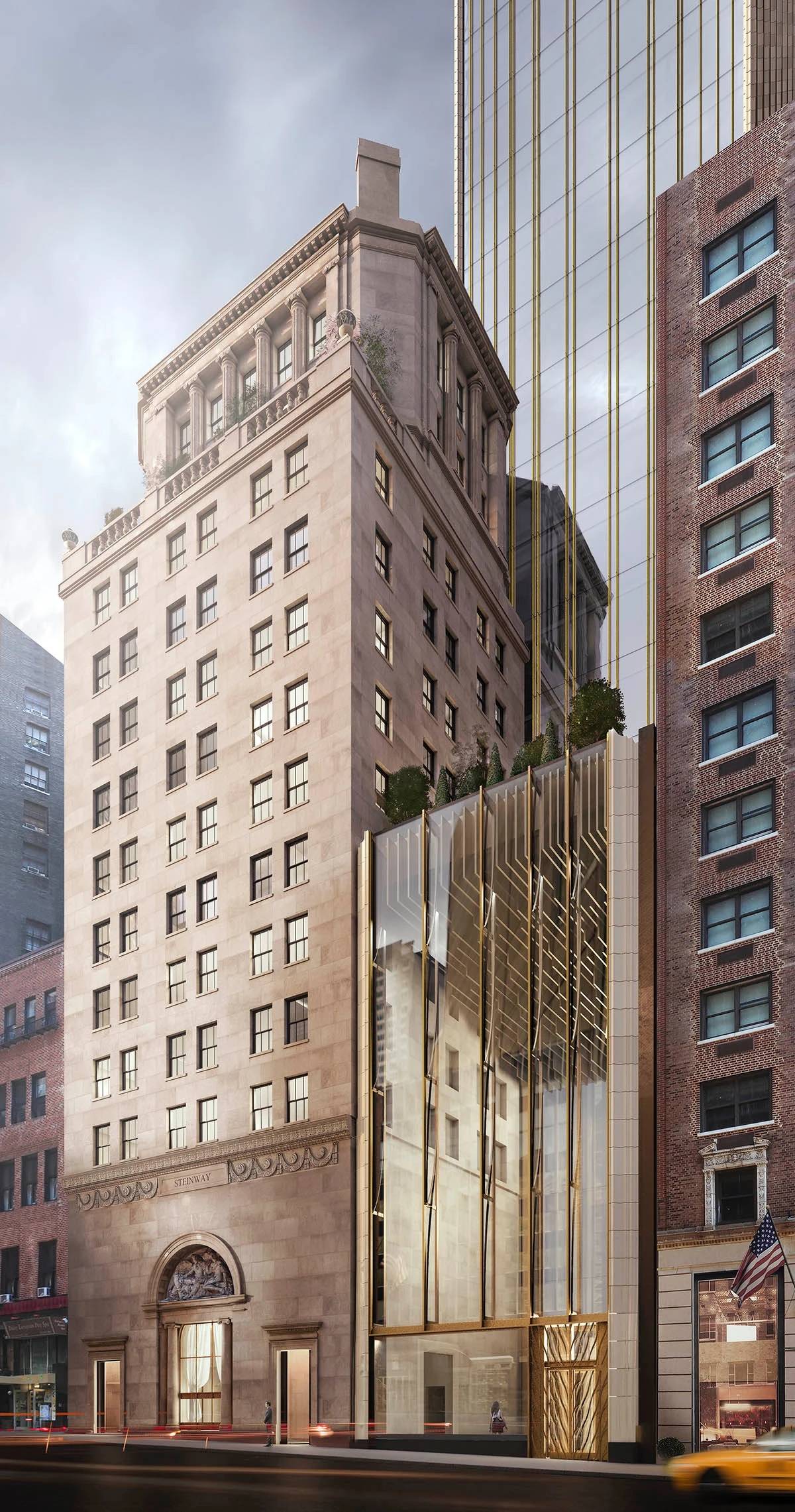 斯坦威音乐厅(steinway hall)和一栋由shop architects新建造的大厦