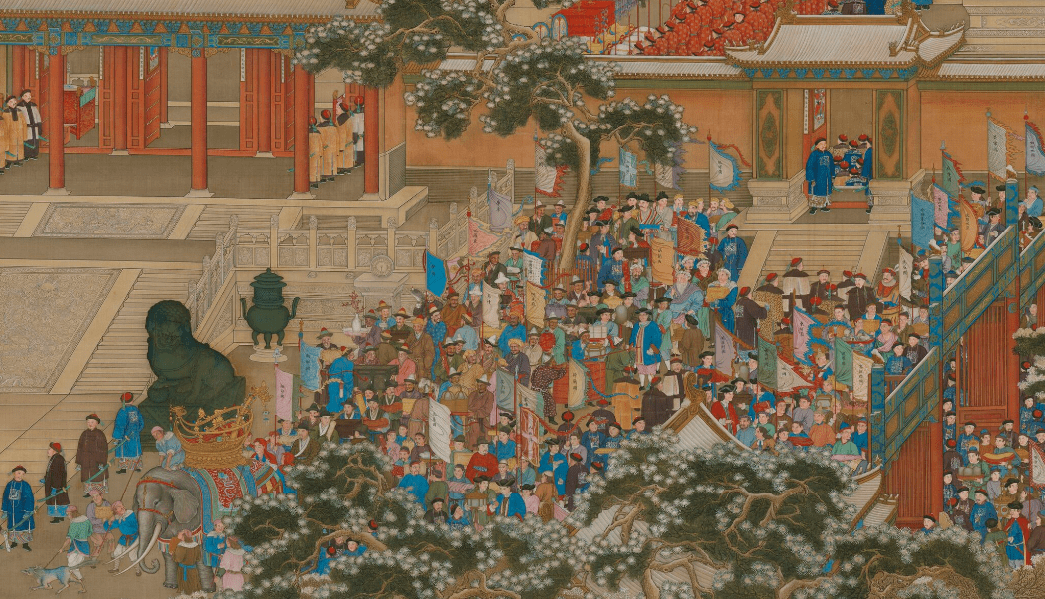 站在太和殿的丹陛(宫殿的台阶)上,文武百官要站在太和殿的丹墀(dān