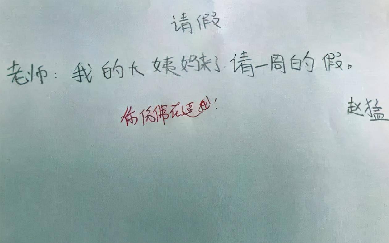 總是天馬行空出其不意,連請假條的理由都非常搞笑,結果就成了網友們的