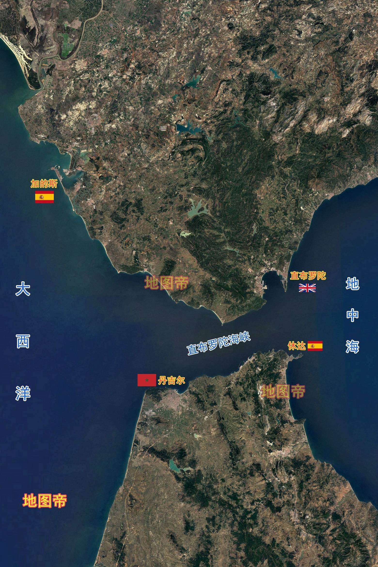 英属直布罗陀地图图片