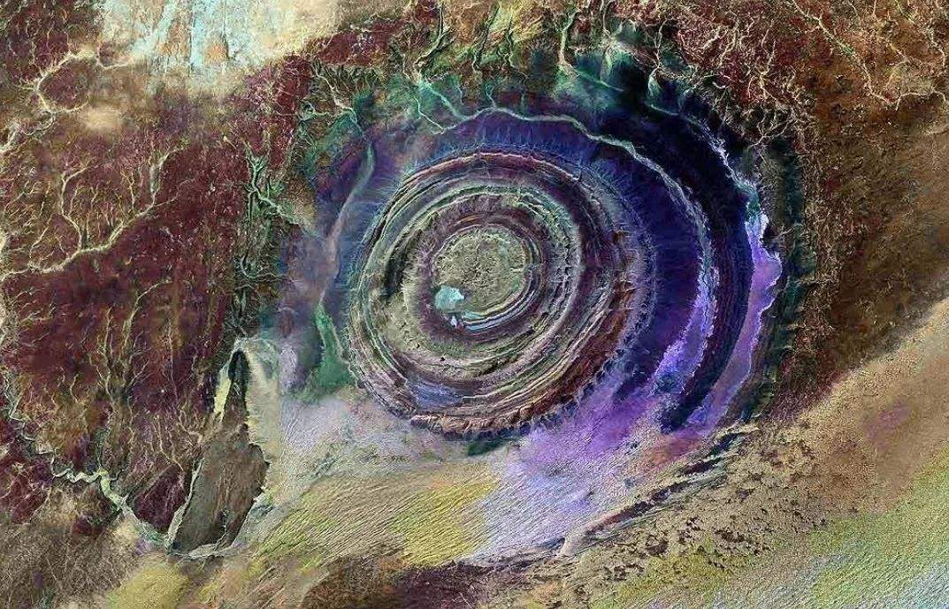 “撒哈拉之眼”全世界最壮观的地质奇迹，在太空中都可以观测到！