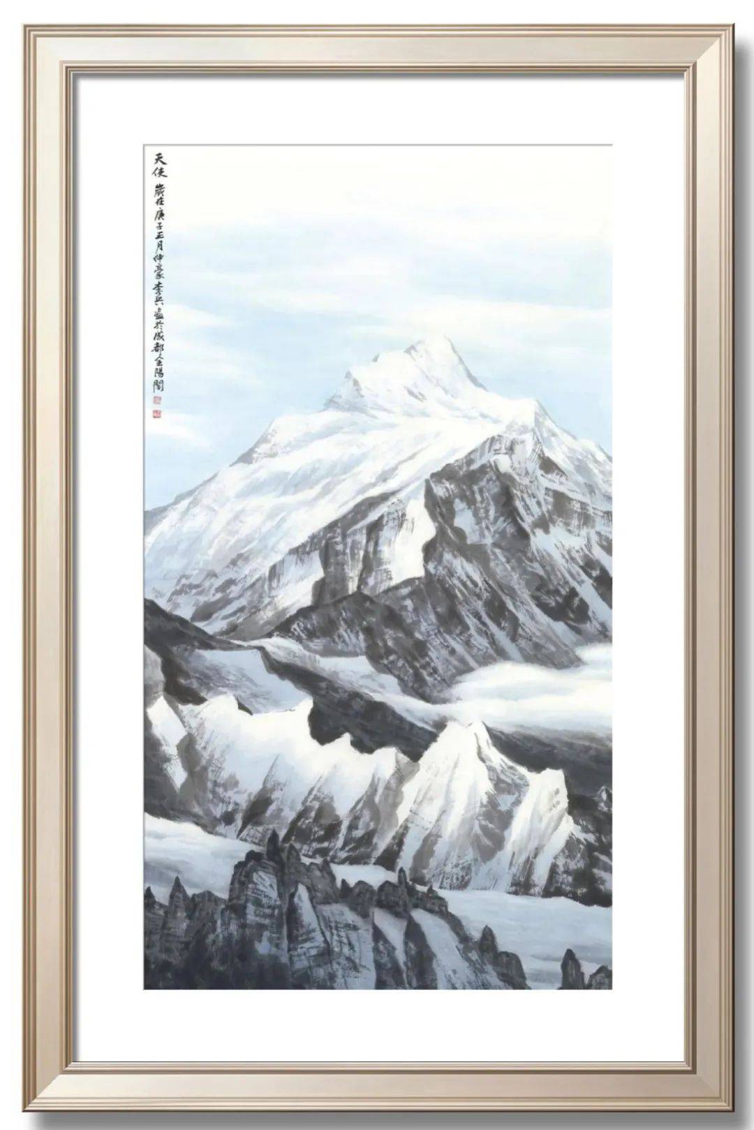 翰墨飘香展风采李兵水墨高原雪山画作品欣赏