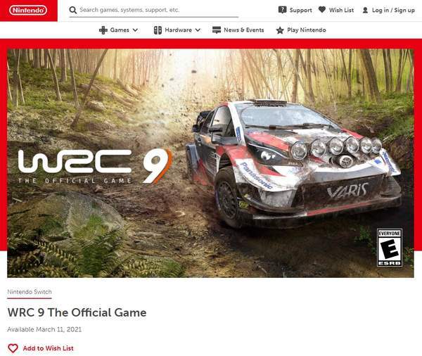 Xbox|《WRC9》宣布3月11日登陆NS 顶尖越野模拟赛车游戏