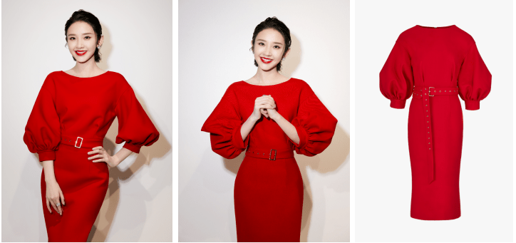 新晋美妈唐艺昕,穿戴mithridate礼服及耳饰现身《2021东西南北贺新春