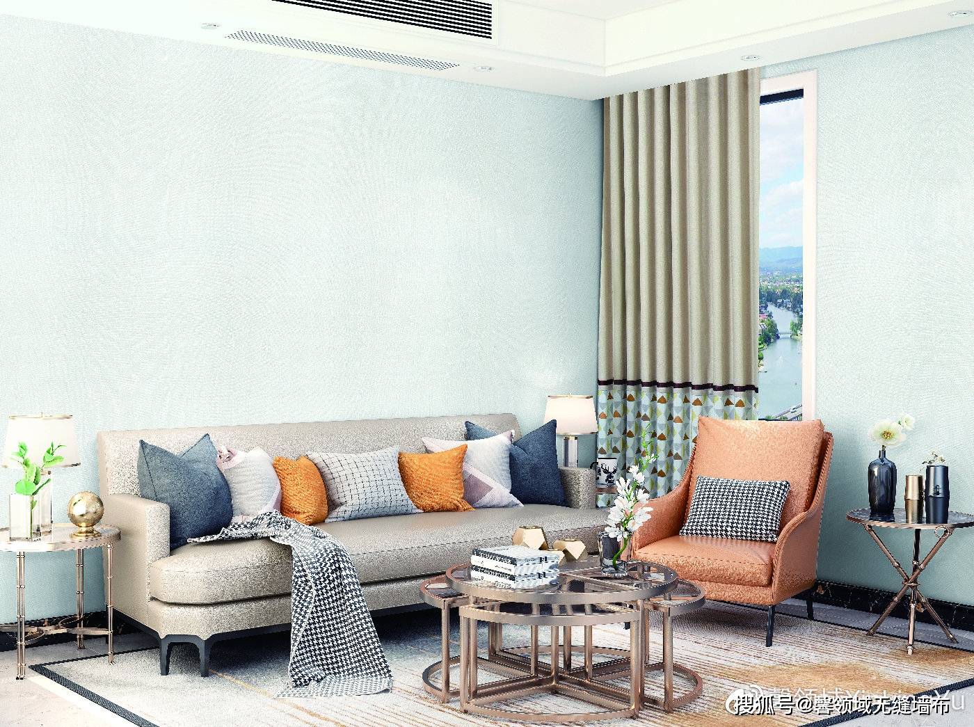 馨领域无缝墙布简约素色墙布助你打造奢雅美家