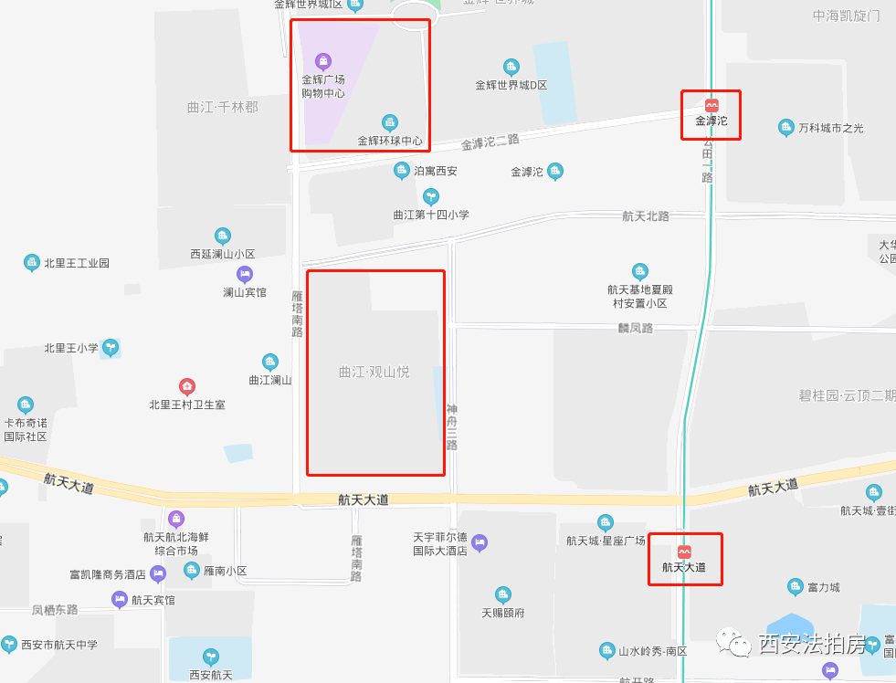 小區位置:西安市雁塔南路與杜陵東路交匯十字東北角(距4號線航天大道