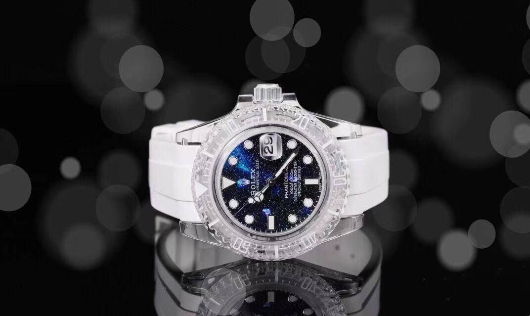 阳哥玩表【第354期】phantomlab 劳力士改装水晶表细节评测