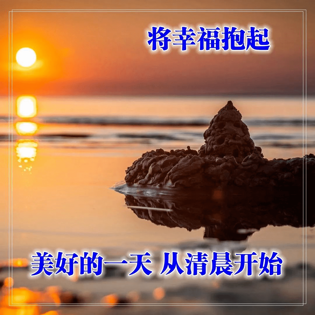 原創早上好問候語圖片新的一天早上好祝福圖片表情帶鮮花