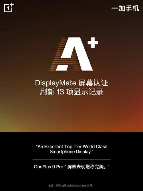 方面|“行业天花板”的好屏 一加9 Pro获DisplayMateA+认证