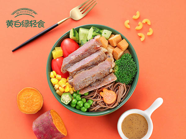 黄白绿轻食产品——特色荞麦面系列