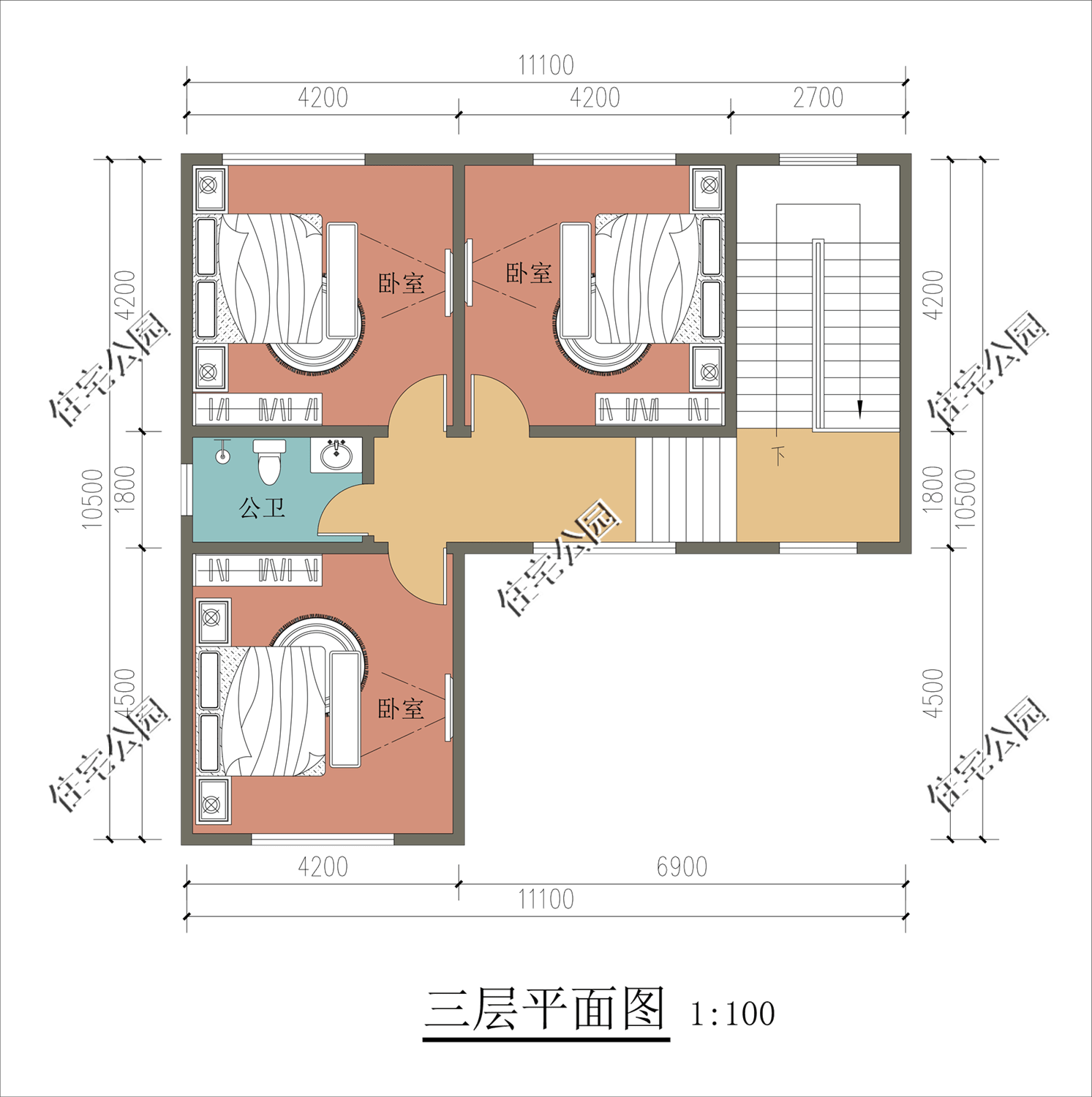 户型十占地尺寸:125×1417m占地面积:1603㎡建筑面积:320