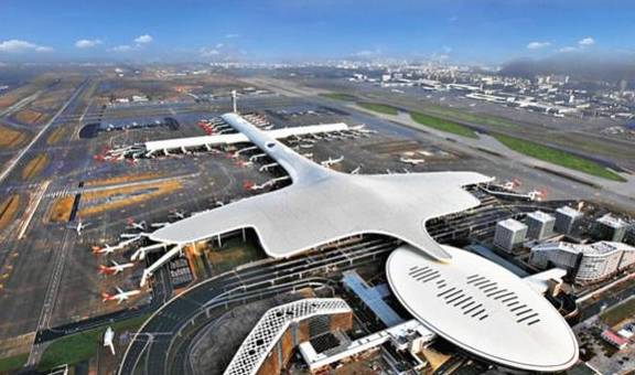 中国最美的机场，从高空望去，就像是一条飞翔的鱼