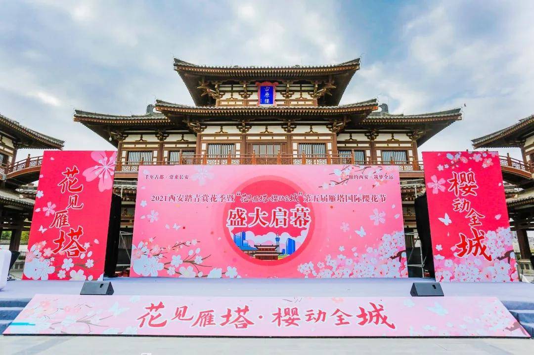 “花见雁塔·樱动全城” 2021第五届雁塔国际樱花节浪漫开启